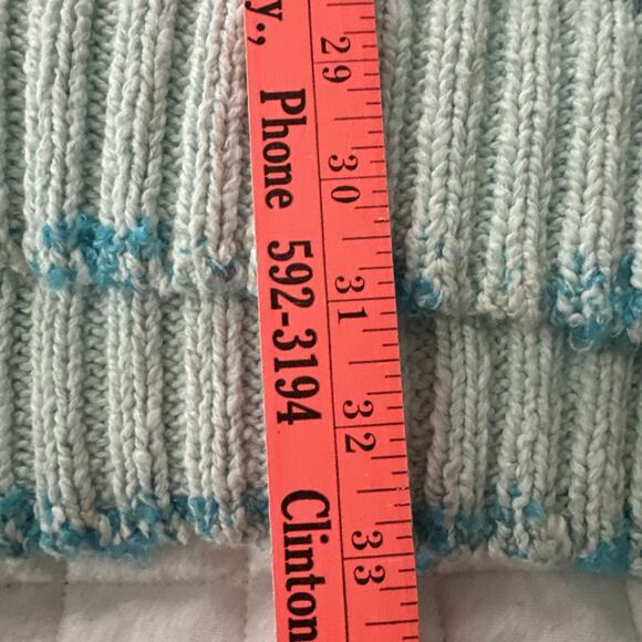 Free People Sweater Dress Womens XS Blue Ice Castle Winter Storm Tunic Oversized - Picture 10 of 10